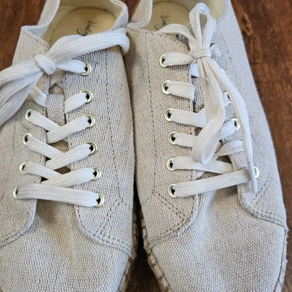 Vintage 7 Eight Espadrille Lace Up Sneakers size 9